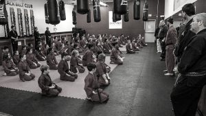 kids getting ready for class