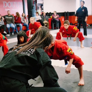 douvris-barrhaven-5 One of our sensei's at Douvris Barrhaven giving instruction to the class