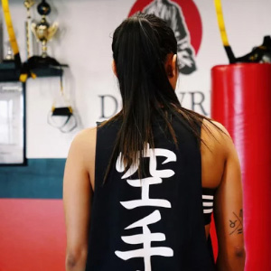 douvris-barrhaven-7 Douvris Barrhaven member wearing our fitness kickboxing tank